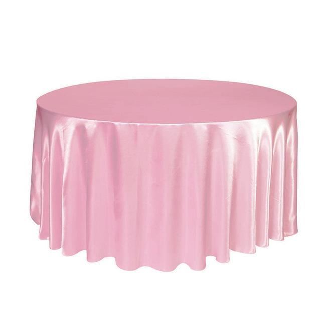 12 Round 90″ inch SATIN Tablecloth table cover EVENT WEDDING 25 COLORS USA SALE