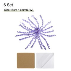 6 Count 6″ Large Curly Bows for Gift Wrapping Curling Ribbon Purple