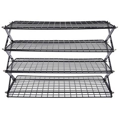 4-Tier Collapsible Cooling Rack Adjustable Design Stackable Cooling Rack Shelf