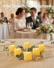 LED Votive Candles, Flameless Tea Lights Battery Included, 100 12 Pack Ivory