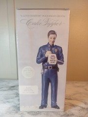 Weddingstar 9351 Love Citation Policeman Groom Cake Topper Hand Paint Porcelain