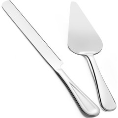 13-Inch Premium Wedding Cake Knife and Server Set Serrated Edge for Cutting