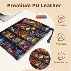 Wazzio Card Binder 4 Pocket, 3-Ring Trading Card Binder with 50 Removable Dou…