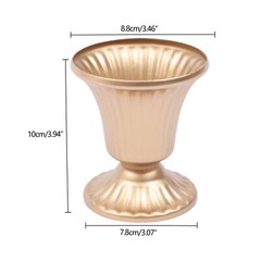 10pcs Retro Gold Flower Trumpet Vases Tabletop Wedding Centerpieces Decor NEW