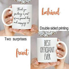 Dnuiyses Wedding Officiant Mug, Funny Wedding Registry Mugs, Best White