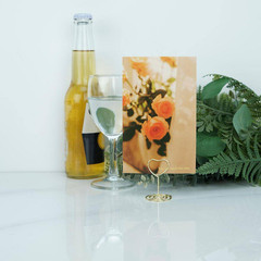 1.2 In. X 2 In. Gold Heart Nickel Place Card Holder Ser of 200 Pcs Table Sign Pi