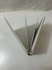 Wedding Guest Book Register Pearl White Silver Pen Set