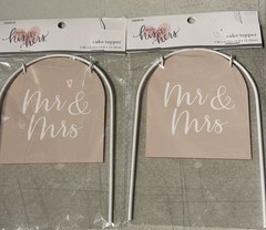 Studio his & hers Wedding Lot/Cake Toppers, Place Cards, Table Cards, Treat Bags