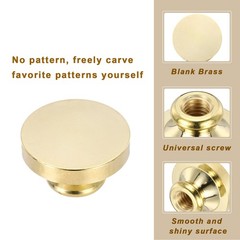 25mm Blank Wax Seals Stamp Round Sealing Wax Stamp Vintage Brass Head