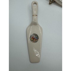 Harker Pottery Co Colonial Scene Cake Plate Server 7 plates USA 1952 22kt gold
