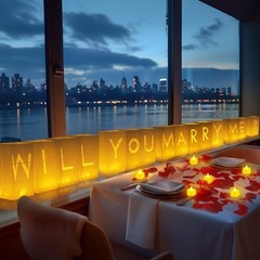 Light Up Letters Proposal Decorations with Flameless Candles Will You Marry Me