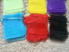 Multicolor Organza Pouches 80 Party Wedding Favors Jewelry Gift 4×4 Bags New