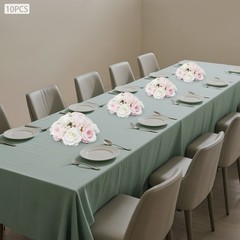 10 Pcs Artificial Flower Ball Set Silk Plastic Wedding Centerpieces Decor