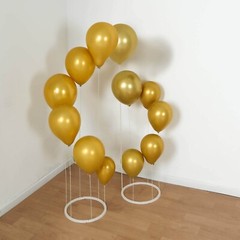 2 WHITE Spiral Plastic Balloon Tower Stand Kit Sturdy Round Base Centerpieces