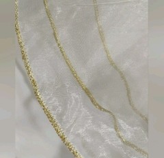 Placemats Satin Gold Trimmed Oval Shimmering Lot Of 3 Wedding Decorations