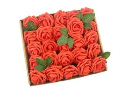 25/50pcs Artificial Flower Real Touch Foam Roses Wedding Bouquet Bridal 12 Color