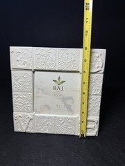 Raj Resin Pearly White “LOVE” Picture Frame 5×5 Wedding Bridal