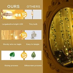 Led Ivy Vine Lights 12 Pack 9.4 FT * 6.2 FT 240LED-Clear Wire Plug-in