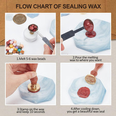 Snake Star Wax Seal Stamp Wedding Invitations Embossed Stamp Sealing Removable 1