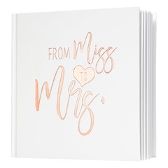 Rose Gold Bachelorette Party Sign in Book Bridal Shower Guest Book ‘from Miss…