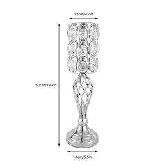 10PCS Silver Vases Wedding Centerpieces Flower Stand Table Decor Flower Vase