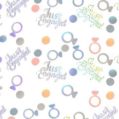230PC Just Engaged Confetti for Engagement Style 2:Just engaged ring confetti