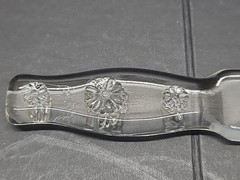 Vintage Depression Clear Glass Cake Fruit Knife Nice