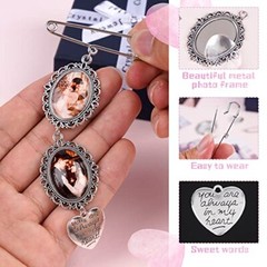 Bylion 2 Sets Wedding Bouquet Photo Charms Bouquet Charm for Gift Double Lacy