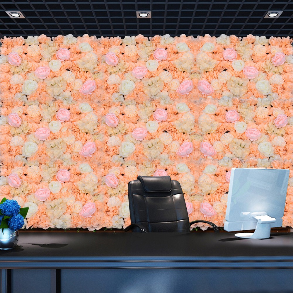 6 Artificial Flower Wall Panel Floral Backdrop Wedding Decorative Wall Panel