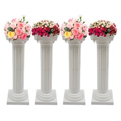 4 Pc White European Style Roman Pillars Decorative Column Set Model 1607