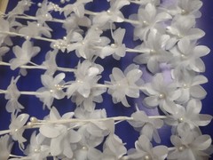 48 Piece Set, Vintage Corsage Bouquet Flowers, Millinery Orchids & Pearl Sprays