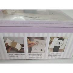 Customizable Wedding Favor Boxes 98ct Ribbons Printable Tags 98ct Ivory Black