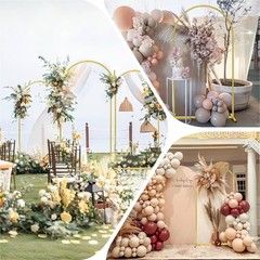 6FT Arch Backdrop Stand, Gold Metal Arch Stand Backdrop Ideal for Weddings