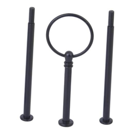 Snadulor 3 Tier 13″ Cake Stand Fruit Heavy Plate Handle Fittings Round Black