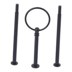 Snadulor 3 Tier 13″ Cake Stand Fruit Heavy Plate Handle Fittings Round Black