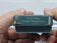 Lenox Stainless Steel Cake Knife Ornate Porcelain Handle & Box Wedding Birthday