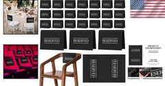 24 Reserved Pew Signs for Weddings, Banquets, and Church Events – Versatile