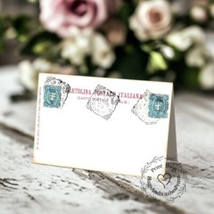 ITALY ITALIAN POSTCARD TENT STYLE WEDDING PLACE CARDS or TABLE CARDS #185
