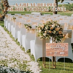 Wedding Direction Signs Kit Double Sided Elegant Plastic Arrow Signage Set New