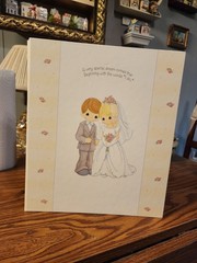 Vintage Precious Moments Wedding Album Hallmark Stories w/8 Sealed Pages 2001