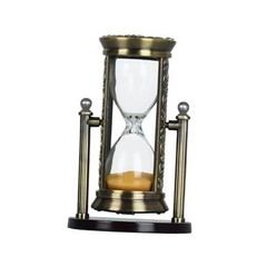Sand Timers, Embossed 10 Mins Hourglass with Golden Sand, Vintage Bronze