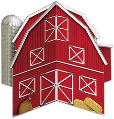 3-D Barn Centerpiece of Size 10″ for Halloween – Beistle