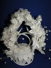 New Vintage Wilton «Circles of Love» Wedding CakeTop, dove/double rings 1039004