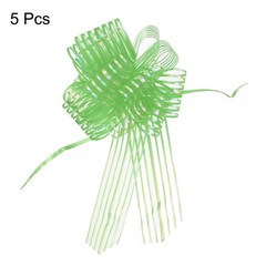 5pcs 8 Inch Organza Large Pull Bows Gift Wrapping Bows Ribbon Fruit Green