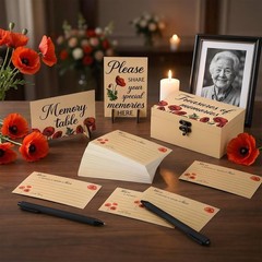 Gilprop 112 Pcs Celebration of Life Memory Cards Set Share a Memory Cards wit…