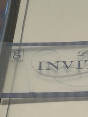 G SQUARED 50 Count Print Your Own Invitation Kit Silver Rings White NIB NEW