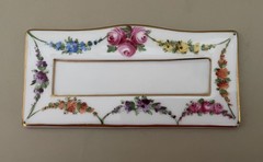 4 C.M Hutschenreuther Dresden Porcelain Handpainted Floral Place Card Holders