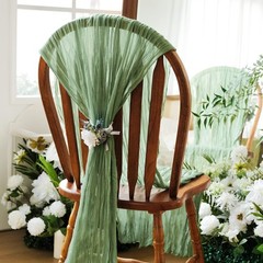 5 Pack Sage Green Cheesecloth Table Runner, 13ft Boho Gauze Cheese Cloth 35×157