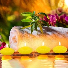 12 Pack 3 Inch Citronella Floating Candles for Summer, 10 Hour Dripless Yellow