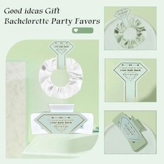 Bridesmaid Proposal Gifts 6pcs Hair Claw Clips & 6pcs Satin Hair 12pcs White
